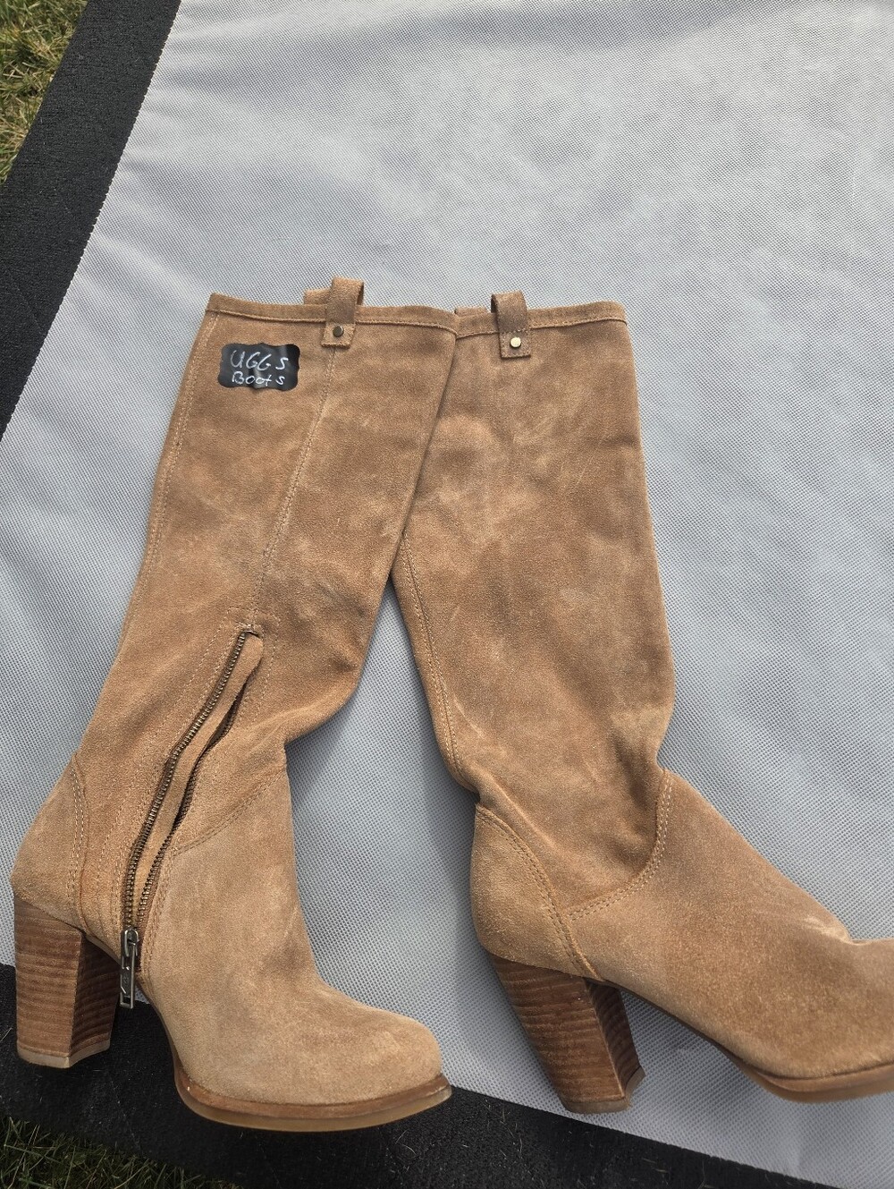 UGG Women's Chestnut Suede Knee-High Block Heel Boots. Wore Once.